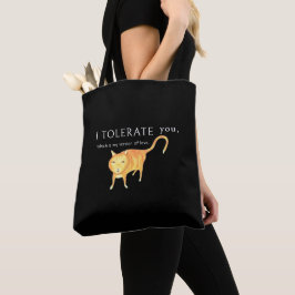 Bolsa Tote Gato Laranja Apático Tolerante