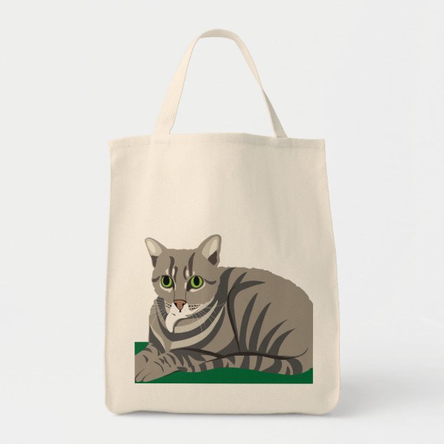 Bolsa Tote Gato Listrado (Frente)