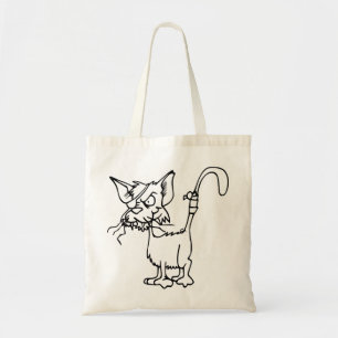 Bolsa Tote Gato Luta Contra A Bandagem Ferida De Animais Feli