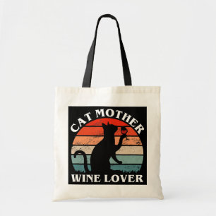 Bolsa Tote Gato Mãe Vinho Ventilador Vintage Proprietário de