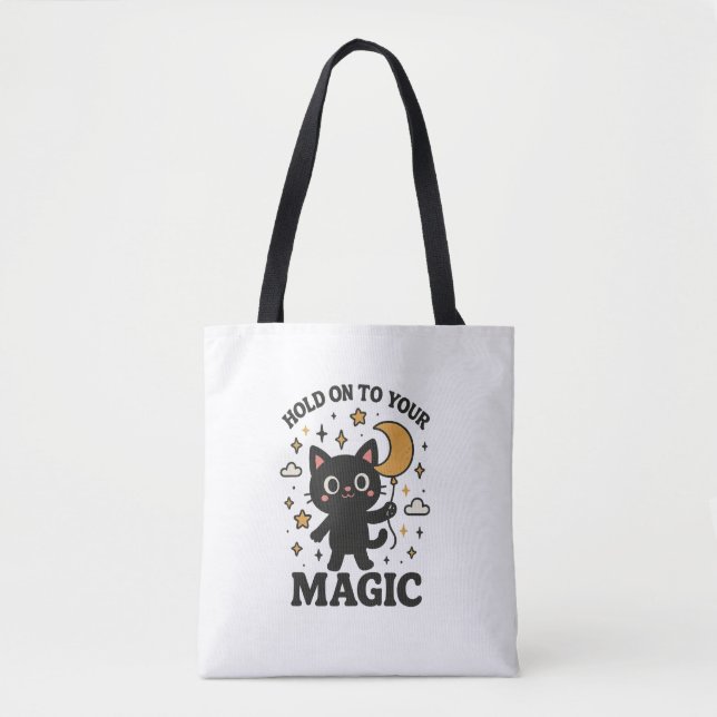 Bolsa Tote Gato Mágico Lua (Frente)