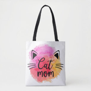 Bolsa Tote Gato mamãe, gata, cara de gato,
