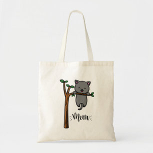 BOLSA TOTE GATO MIAU NA ÁRVORE