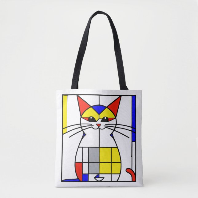 Bolsa Tote Gato mondriano (Frente)