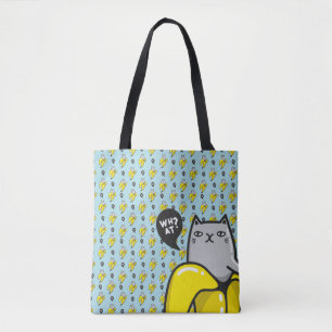 Bolsa Tote Gato na banana