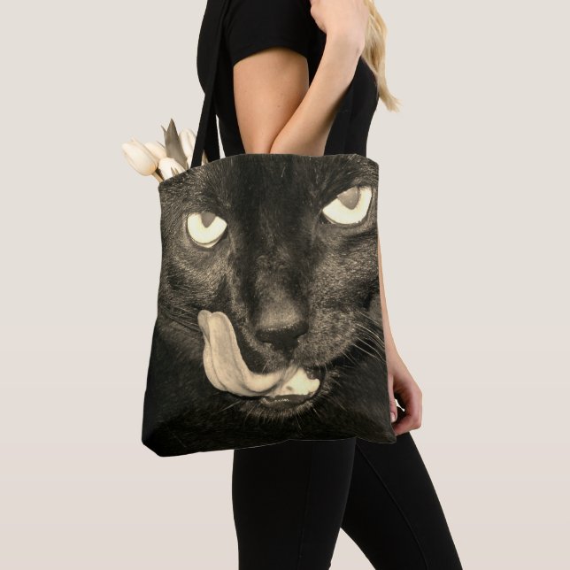 Bolsa Tote Gato Negro (Close Up)