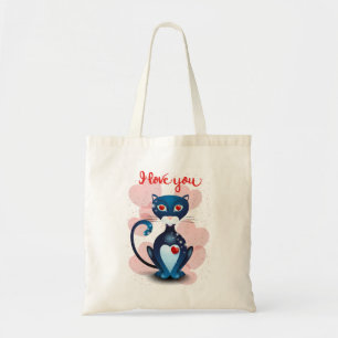 Bolsa Tote Gato negro apaixonado