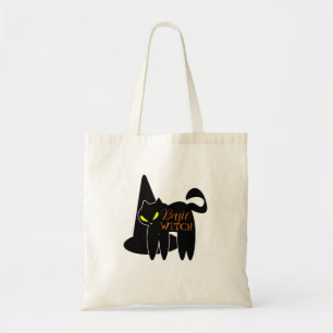 Bolsa Tote Gato Negro de Bruxa Básica do Halloween
