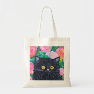 Bolsa Tote Gato Negro Fofo Fofo Frita Gato Folar presente de