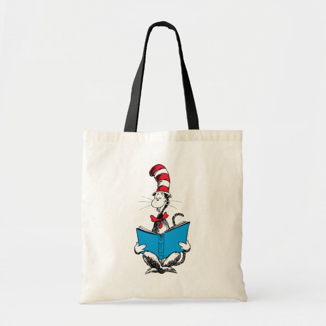 Bolsa Tote Gato no Chapéu Leitura (Frente)