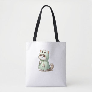 Bolsa Tote Gato no Fantasma para o Halloween