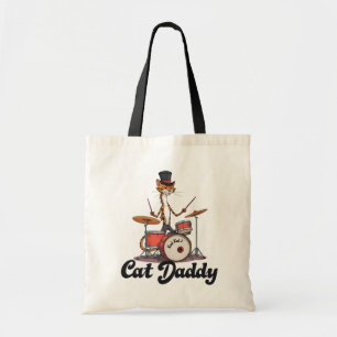 Bolsa Tote Gato Pai Jazz Música Baterista Músico   Gatos Malh