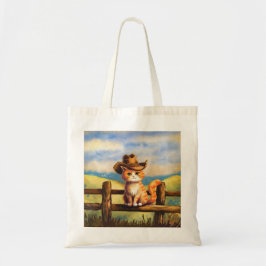 Bolsa Tote Gato Papai pintado com aquarela