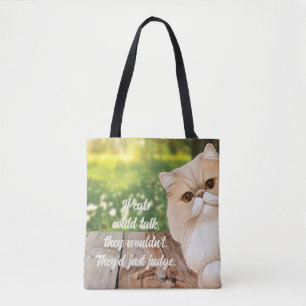 Bolsa Tote Gato Persa Bonito Pesa Por Aí