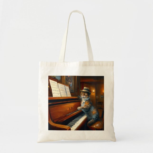 Bolsa Tote Gato Piano (Frente)