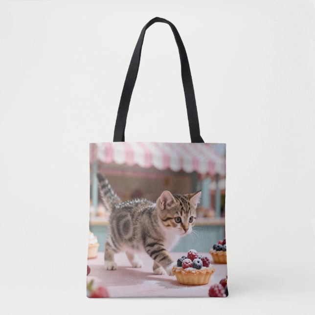 Bolsa Tote Gato pouco bagunçado (Frente)