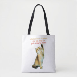 Bolsa Tote Gato Preguiçoso De Gato Engraçado De Pão