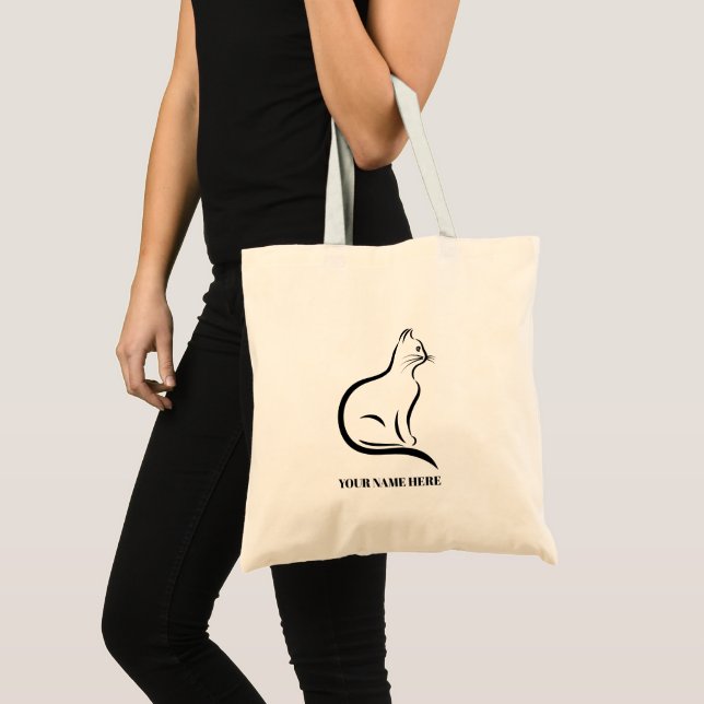 Bolsa Tote Gato Preto (Frente (produto))