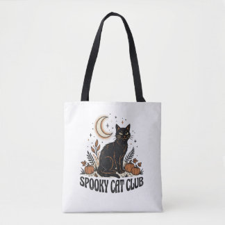 Bolsa Tote Gato Preto Assustador Vintage Outono Halloween dos