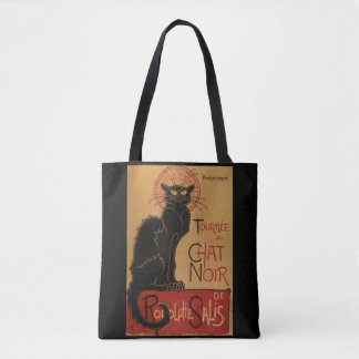 Bolsa Tote Gato preto de Arte Nouveau Le Conversa Noir do