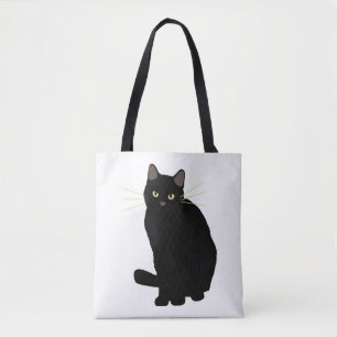 Bolsa Tote Gato Preto Desenho Gato Negro Gato Gato Mamão