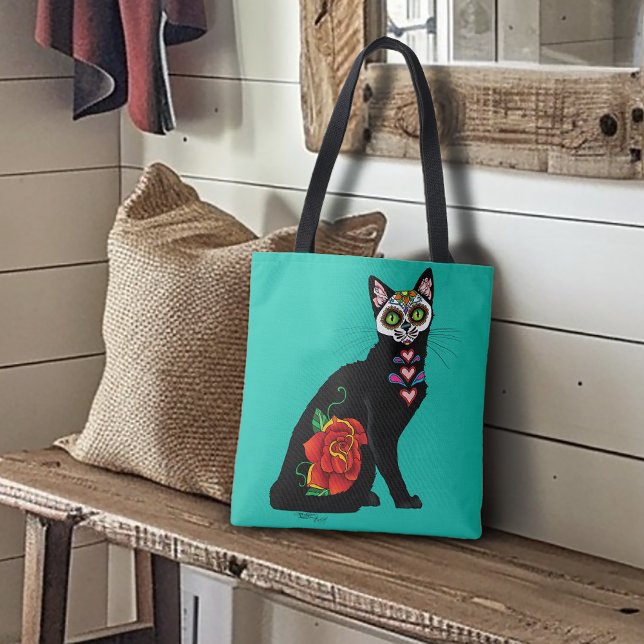 Bolsa Tote Gato Preto do Câncer (Criador carregado)