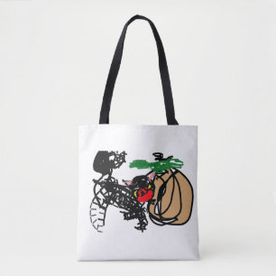 Bolsa Tote Gato Preto e Abóbora amor