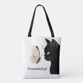Bolsa Tote Gato Preto e Borboleta Misteriosa