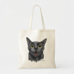 Bolsa Tote Gato preto engraçado desenho animado