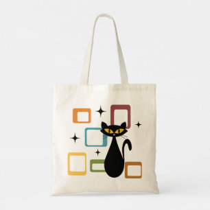 Bolsa Tote gato preto meio século