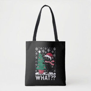 Bolsa Tote Gato Que Gato Preto Engraçado Empurrando Árvore de