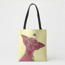 Bolsa Tote Gato Rosa