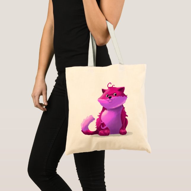 Bolsa Tote Gato rosa (Frente (produto))