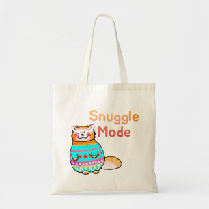 Bolsa Tote Gato Ruivo Fofo no Modo Abraço