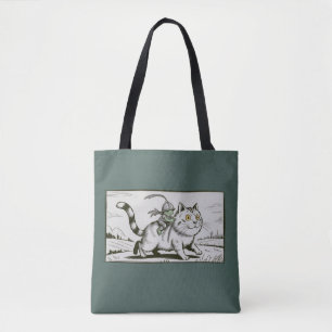 Bolsa Tote Gato Sapo Meme Medieval Vintage Engraçado