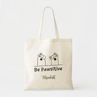 Bolsa Tote Gato "Ser Pawsitivo" Bonito
