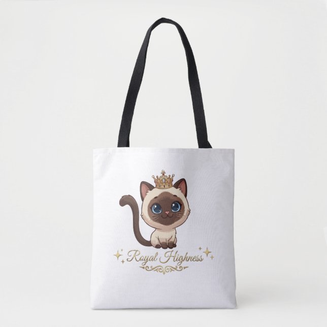 Bolsa Tote Gato Siamesês Real Fofo (Frente)