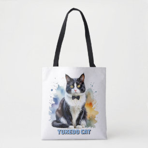 Bolsa Tote Gato Smoking Elegante