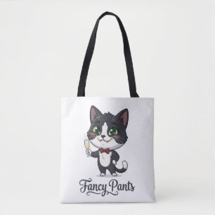 Bolsa Tote Gato Smoking Fancy Pants Aplaudindo