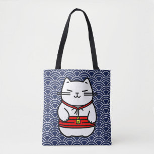 Bolsa Tote Gato Sortudo Japonês ou Maneki-Neko