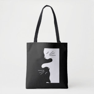 Bolsa Tote Gato Tai Chi Mestre Zen Kitty Equilíbrio
