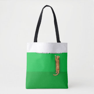 Bolsa Tote Gato vermelho tabby rasga bandeja de papel