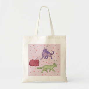 Bolsa Tote Gatos Alienígenas Gato Espacial Caprichoso Diverti
