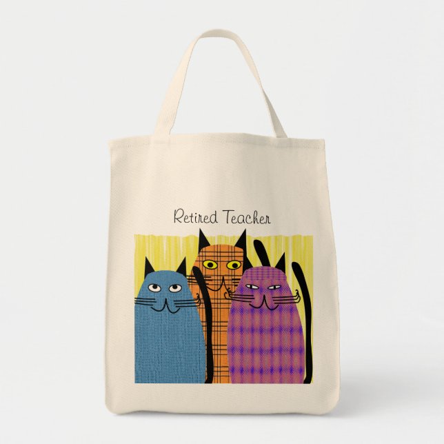 Bolsa Tote Gatos aposentados dos povos da sacola do professor (Frente)