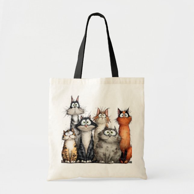 Bolsa Tote Gatos caprichosos (Frente)