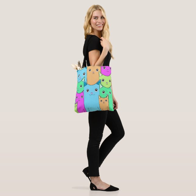 Bolsa Tote gatos coloridos (No(a) Modelo)
