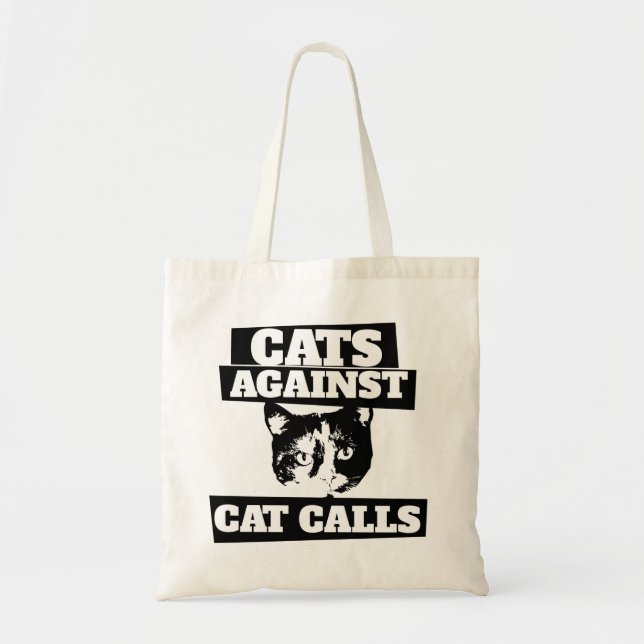 Bolsa Tote Gatos contra chamadas de gatos (Frente)