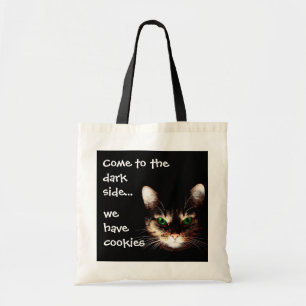 Bolsa Tote Gatos de Badass - "o lado escuro tem biscoitos "