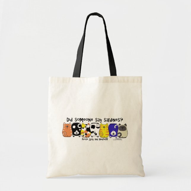 Bolsa Tote Gatos De Sardine (Frente)