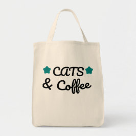 Bolsa Tote Gatos e Café – Citação Divertida para Amantes de G